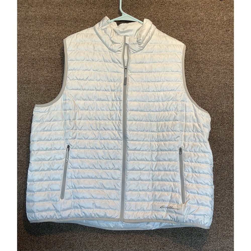 Eddie Bauer Women's‎ Goose Down Quilted Puffer Vest White EB700 XXL